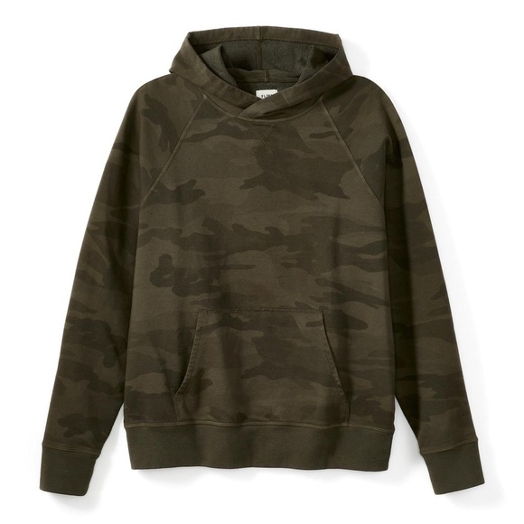 Flint and Tinder Hoodie Crossover Pullover Camo Green Sweatshirt Men's XS - Picture 1 of 7